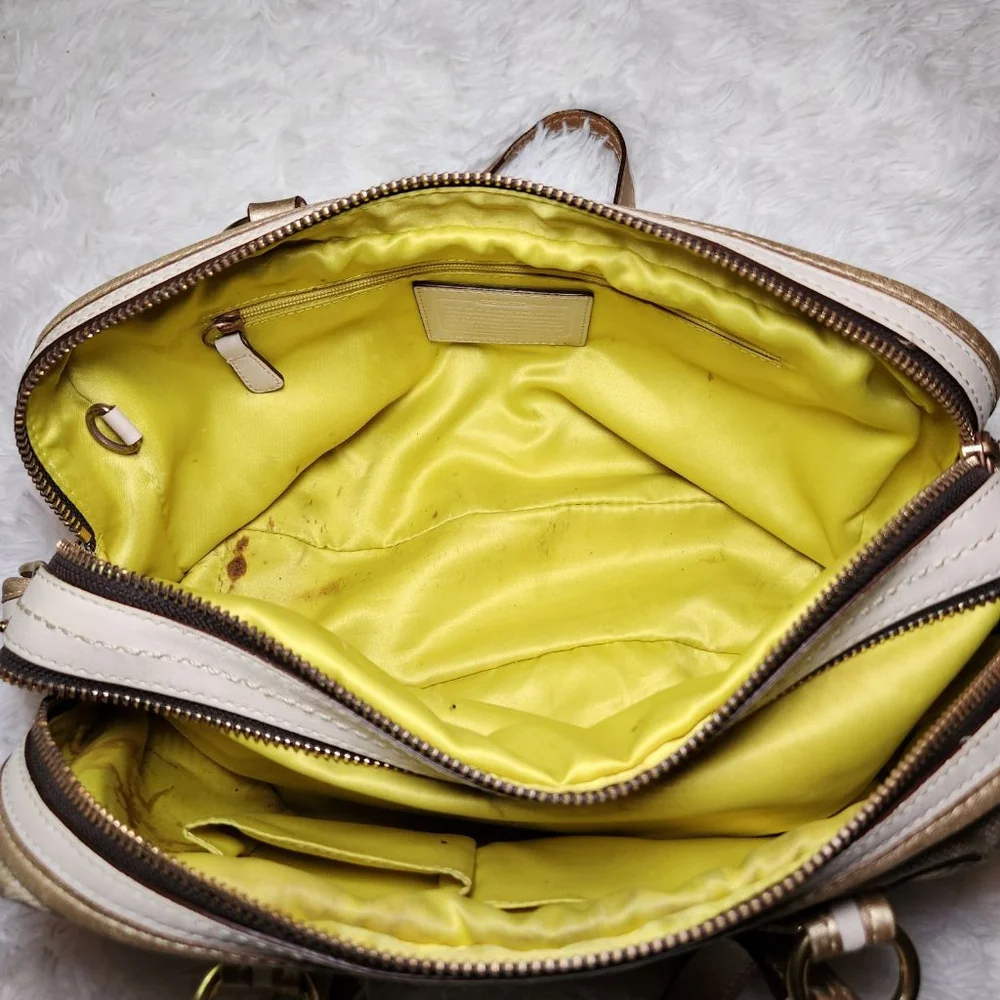 Coach Poppy Signature Bonnie Double Zip Top Handle Satchel - Picture 11 of 12